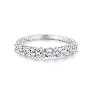 (zdjęcie do) Pierścionek z moissanitem inspirowany stylem Pandora, wykonany z 925 srebra próby sterling z platyną i certyfikatem - MSR015