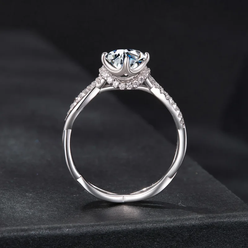 (zdjęcie do) Pierścień Pandora Style Infinity z Moissanite i certyfikatem - MSR076 - Wyświetl 4