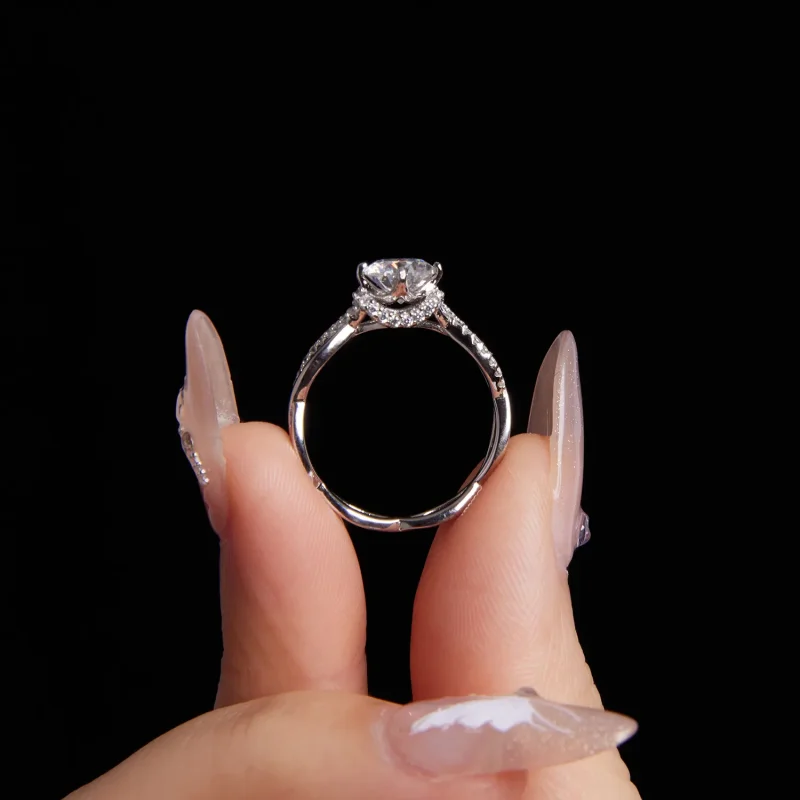 (zdjęcie do) Pierścień Pandora Style Infinity z Moissanite i certyfikatem - MSR076 - Wyświetl 6