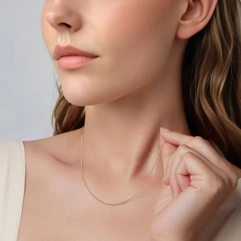 (zdjęcie do) Pandora Style Srebrna Naszyjnik - Srebro 925 Pozłacane - SCA006-B - Wyświetl 9