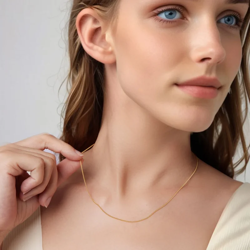 (zdjęcie do) Pandora Style Srebrna Naszyjnik - Srebro 925 Pozłacane - SCA006-B - Wyświetl 10