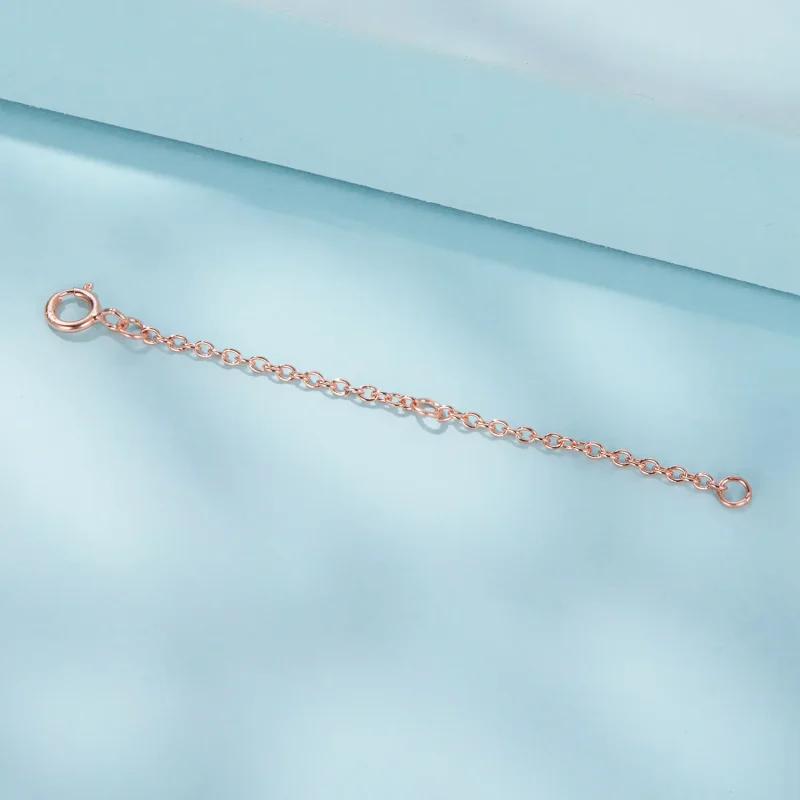 (zdjęcie do) Pandora Style-Inspired Różowo Złoty Łańcuszek Przedłużający z 925 Srebra Próby - - Wyświetl 4