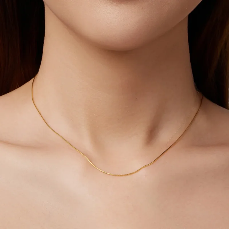 (zdjęcie do) Pandora Style Naszyjnik Wąż - 925 Srebro Próby 925 Pozłacane - SCA032-B - Wyświetl 10