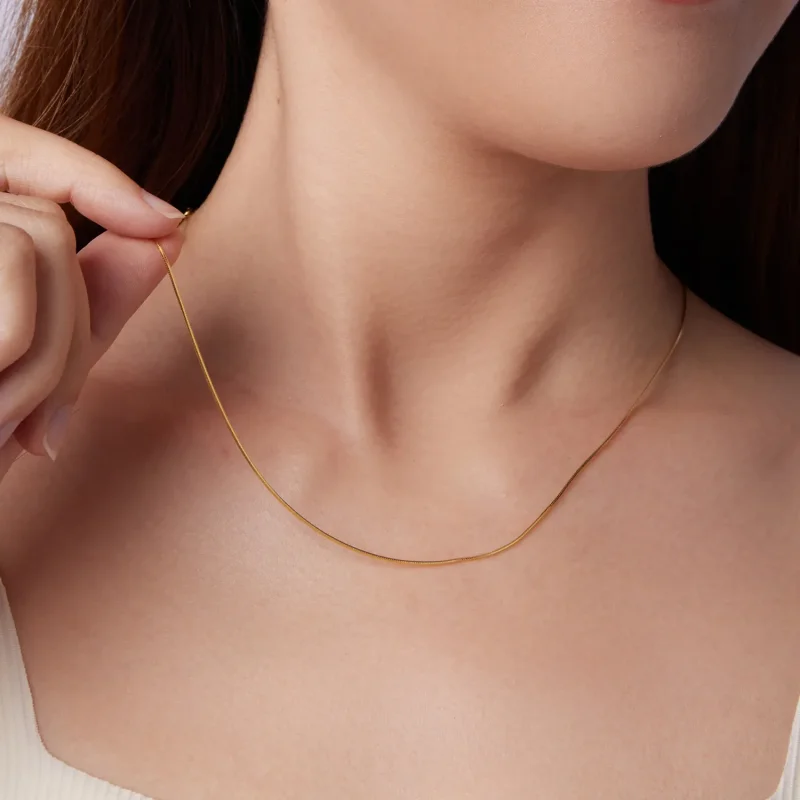 (zdjęcie do) Pandora Style Naszyjnik Wąż - 925 Srebro Próby 925 Pozłacane - SCA032-B - Wyświetl 11