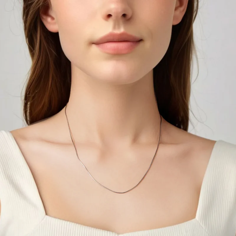 (zdjęcie do) Naszyjnik z łańcuszkiem wężowym Pandora Style-Inspired z pozłacanego srebra prób - Wyświetl 4