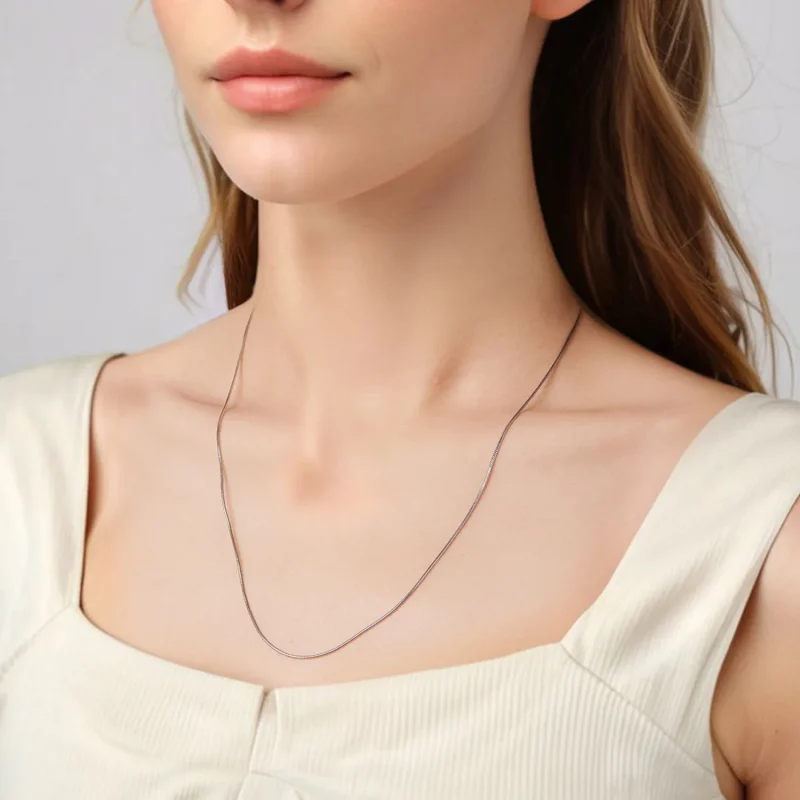 (zdjęcie do) Naszyjnik z łańcuszkiem wężowym Pandora Style-Inspired z pozłacanego srebra prób - Wyświetl 5