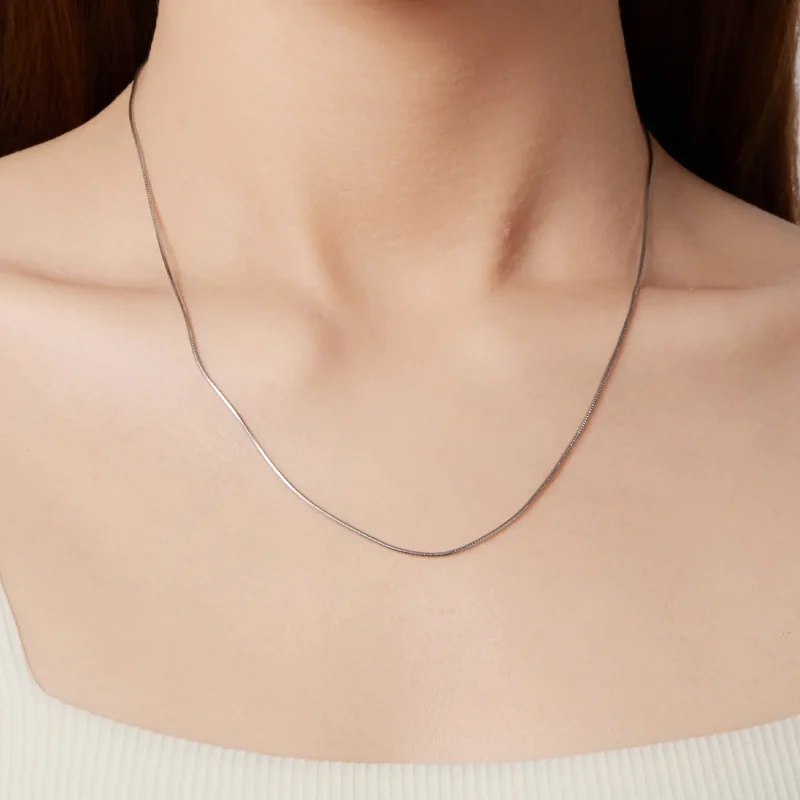 (zdjęcie do) Naszyjnik z łańcuszkiem wężowym Pandora Style-Inspired z pozłacanego srebra prób - Wyświetl 6