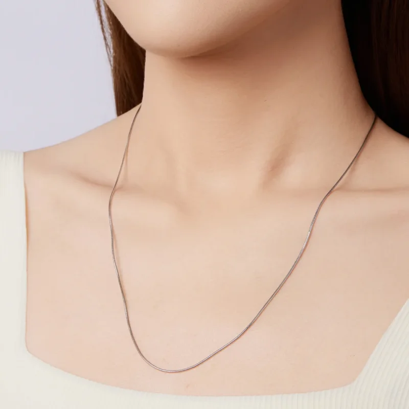(zdjęcie do) Naszyjnik z łańcuszkiem wężowym Pandora Style-Inspired z pozłacanego srebra prób - Wyświetl 7