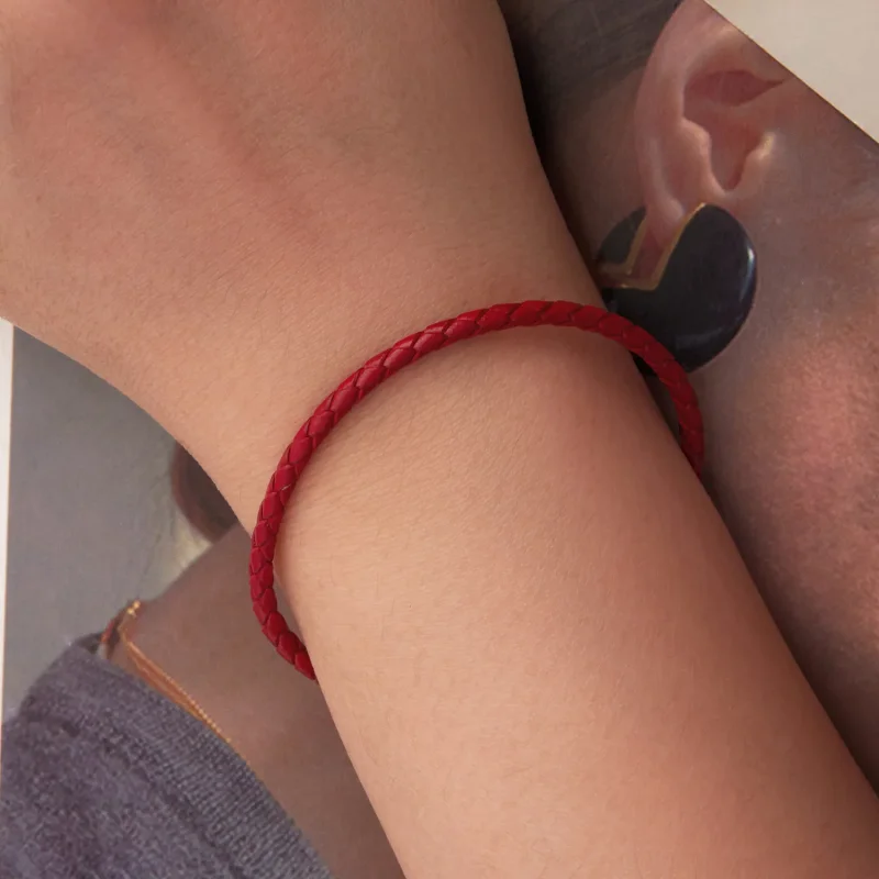 (zdjęcie do) Pandora Style 925 srebro pozłacane zapięcie w wzór kręconej trawy czerwony brans - Wyświetl 5