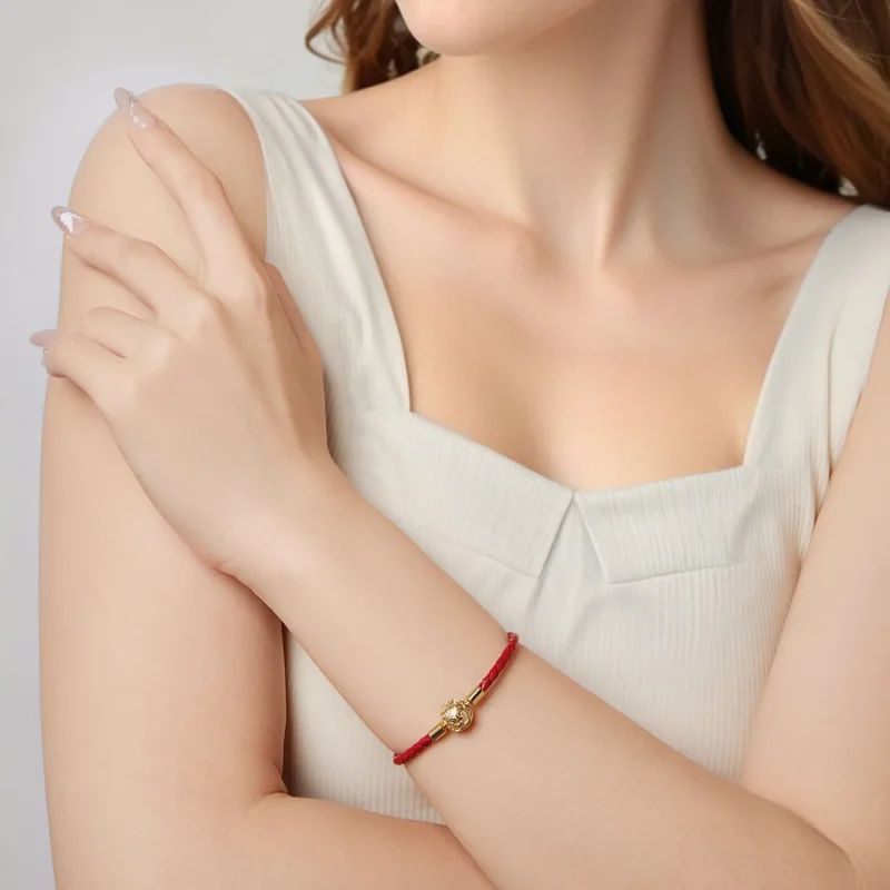(zdjęcie do) Pandora Style 925 srebro pozłacane zapięcie w wzór kręconej trawy czerwony brans - Wyświetl 7