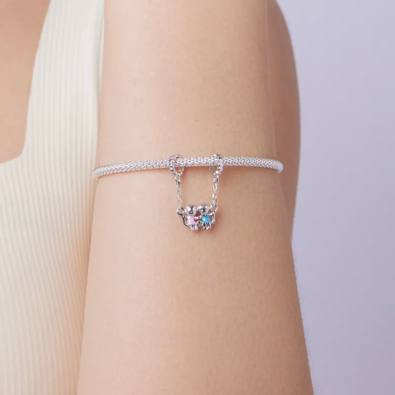 (zdjęcie do) Pandora Style 925 Srebro Próby 925 Pozłacane Rodzime Srebro Wisiorek Dziecięcych - Wyświetl 7