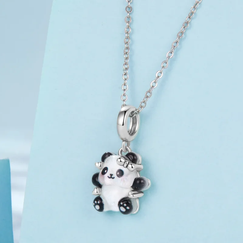 (zdjęcie do) Pandora Style 925 Srebrna Srebrna Oksydowana Panda Wisiorek - Żywiczny Uroczy Ni - Wyświetl 3