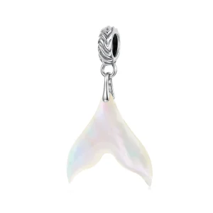 (zdjęcie do) Pandora Style 925 Srebro Próby 925 Utleniony Wisiorek z Ogonem Syreny - Morska Charm z Masą Perłową - SCC3095