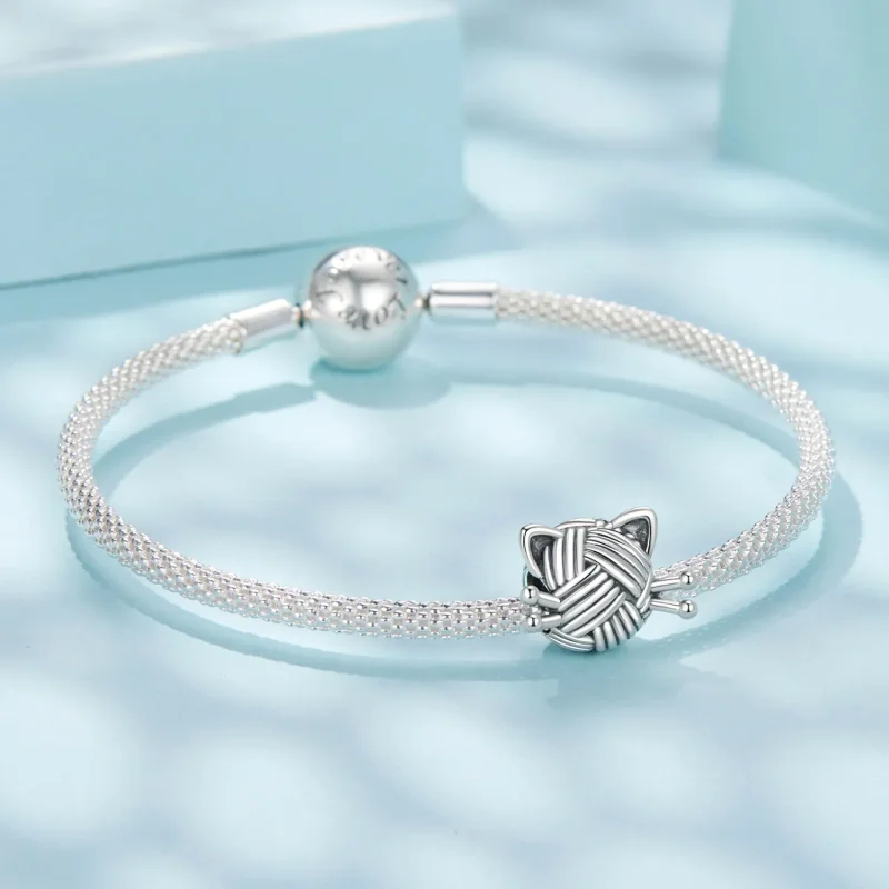 (zdjęcie do) Pandora Style 925 Srebro Próby 925 Utleniony Koralik Kot z Włóczką - Wisiorek Ko - Wyświetl 5