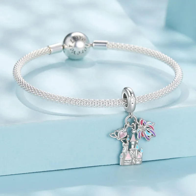 (zdjęcie do) Pandora Style 925 Srebrna Zawieszka z Zamkiem Fajerwerków - Emalia i Cyrkonia - - Wyświetl 3