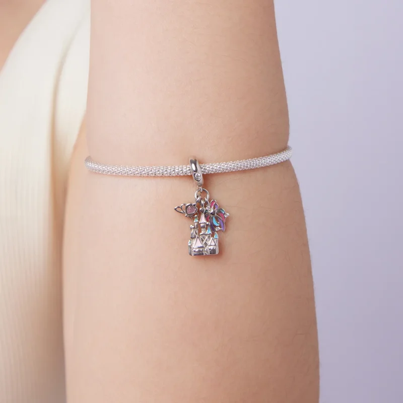 (zdjęcie do) Pandora Style 925 Srebrna Zawieszka z Zamkiem Fajerwerków - Emalia i Cyrkonia - - Wyświetl 6