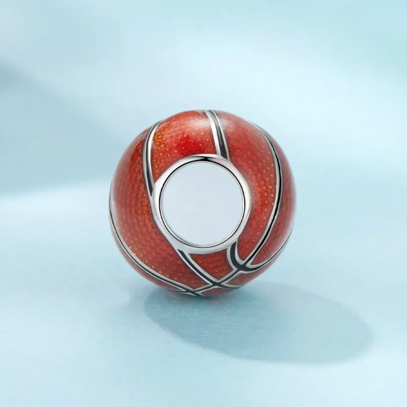 (zdjęcie do) Pandora Style 925 Srebrna Koralikowa Charmka do Koszykówki - Emalia i Efekt Utle - Wyświetl 3
