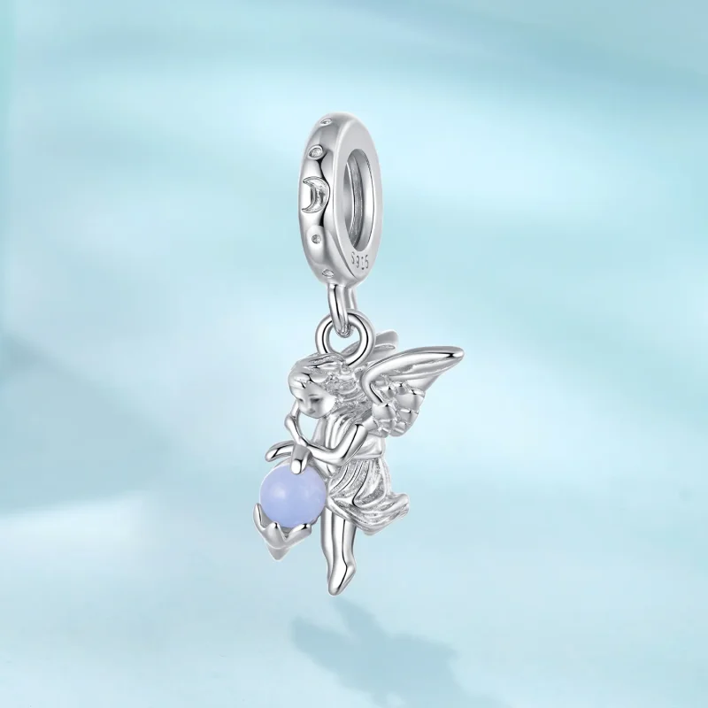 (zdjęcie do) Pandora Style 925 Srebrna Zawieszka z Aniołkiem - Cyrkonie i Kamień Świecący w C - Wyświetl 2