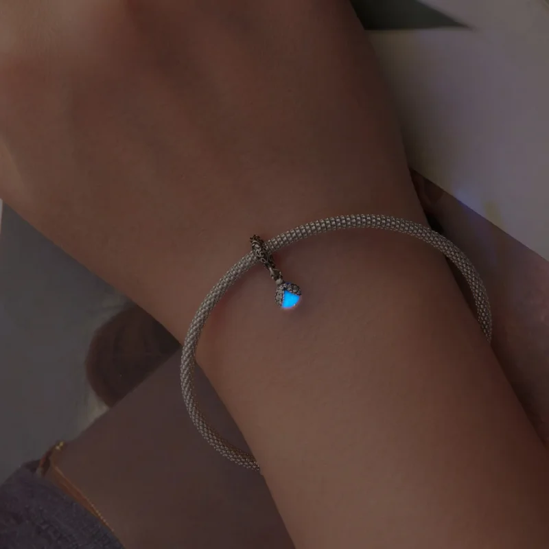 (zdjęcie do) Pandora Style 925 Srebro Próby Glow-in-the-Dark Pendant z Cyrkoniami i Nightston - Wyświetl 8