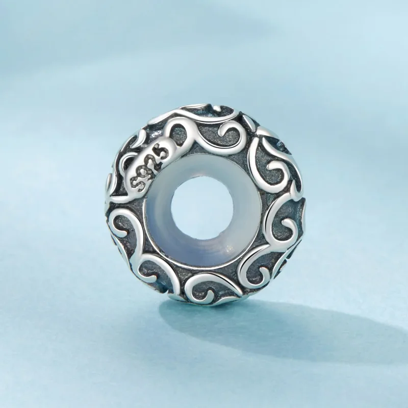 (zdjęcie do) Pandora Style 925 Srebro Próby 925 Oksydowany Wzór Winorośli Koralik Silikonowy - Wyświetl 3