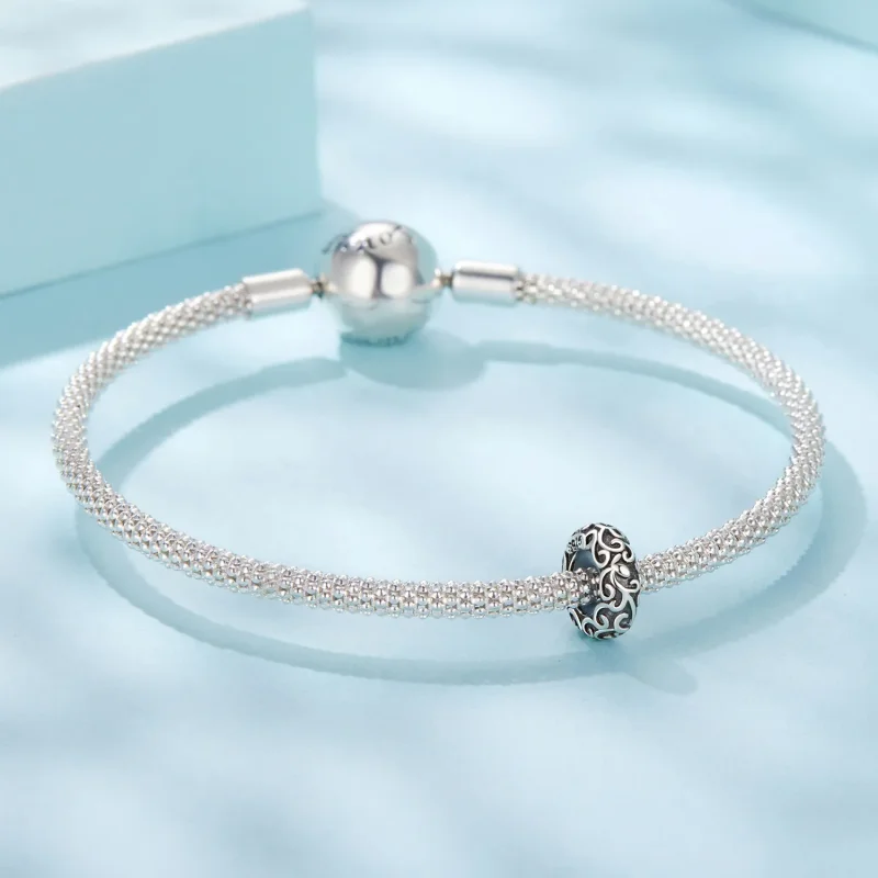 (zdjęcie do) Pandora Style 925 Srebro Próby 925 Oksydowany Wzór Winorośli Koralik Silikonowy - Wyświetl 5