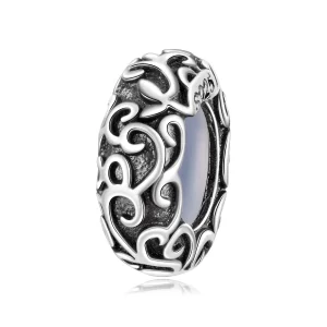 (zdjęcie do) Pandora Style 925 Srebro Próby 925 Oksydowany Wzór Winorośli Koralik Silikonowy - SCC3107