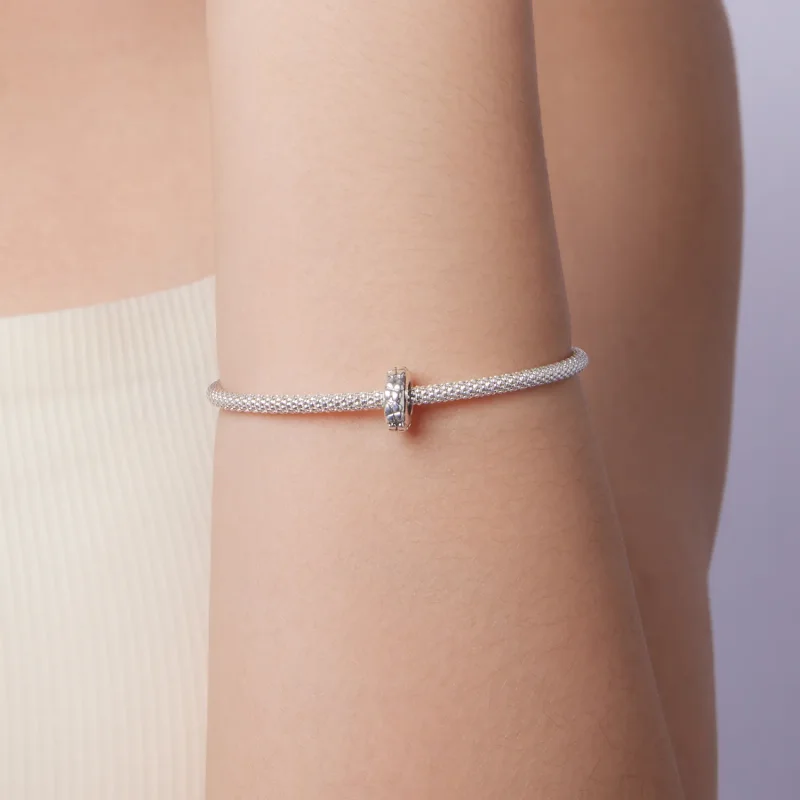 (zdjęcie do) Pandora Style 925 Srebro Próby 925 Utleniane Czterolistna Koniczyna Koralik Sili - Wyświetl 7