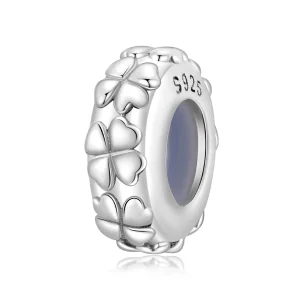 (zdjęcie do) Pandora Style 925 Srebro Próby 925 Utleniane Czterolistna Koniczyna Koralik Silikonowy Rozdzielacz - SCC3108