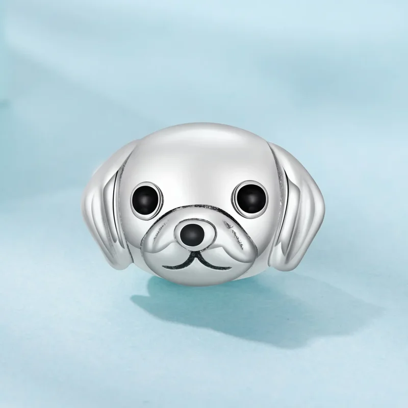 (zdjęcie do) Pandora Style 925 Srebro Próby 925 Utleniony Koralik Golden Retriever z Emalią - - Wyświetl 2