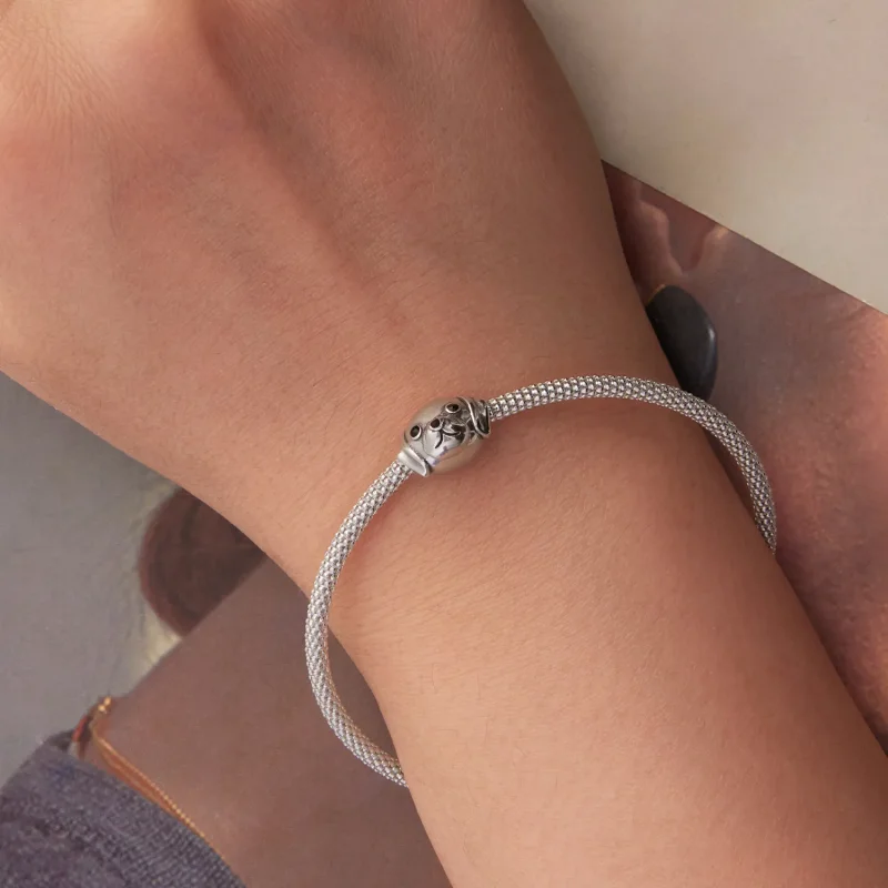 (zdjęcie do) Pandora Style 925 Srebro Próby 925 Utleniony Koralik Golden Retriever z Emalią - - Wyświetl 6