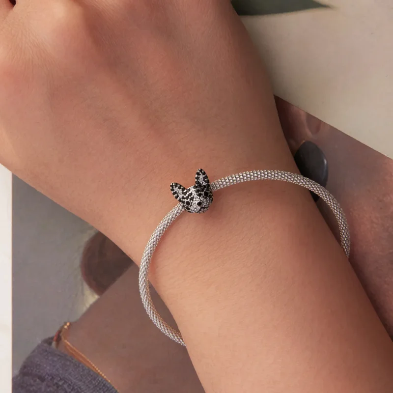 (zdjęcie do) Pandora Style 925 Srebro Stemplowane Utleniane Koralik Boston Terrier z Emalią i - Wyświetl 6