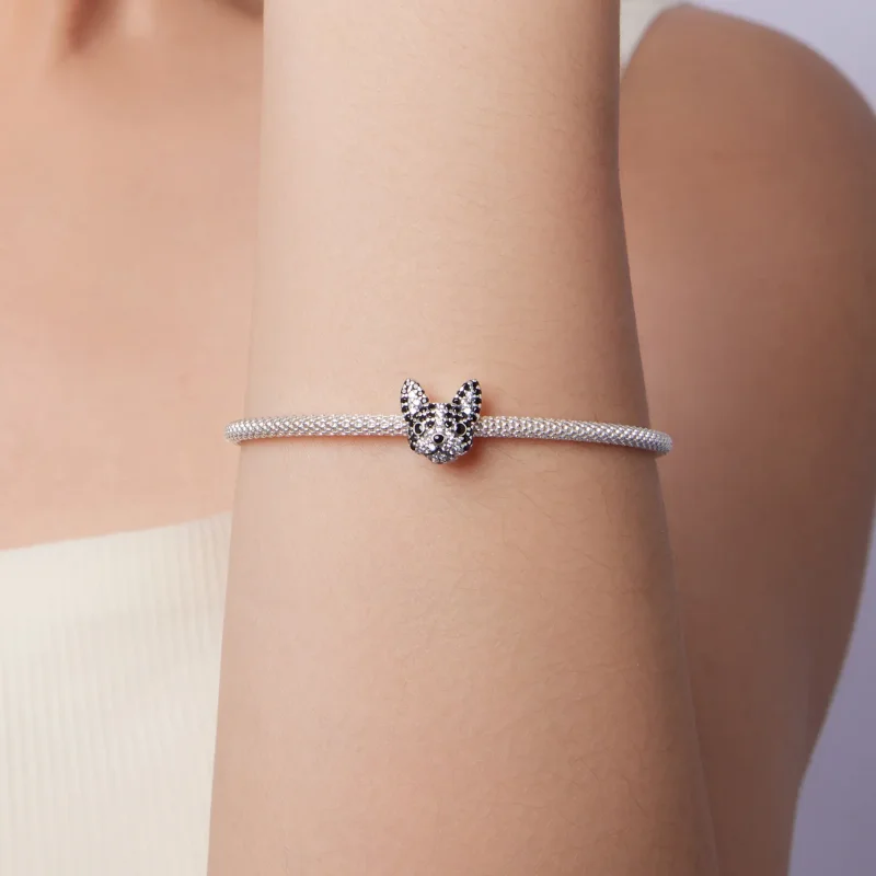 (zdjęcie do) Pandora Style 925 Srebro Stemplowane Utleniane Koralik Boston Terrier z Emalią i - Wyświetl 7