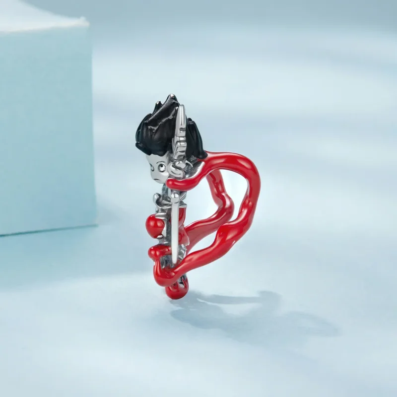 (zdjęcie do) Pandora Style 925 Srebro Próby 925 Utleniony Koralik Nezha z Emalią - SCC3116 - Wyświetl 3