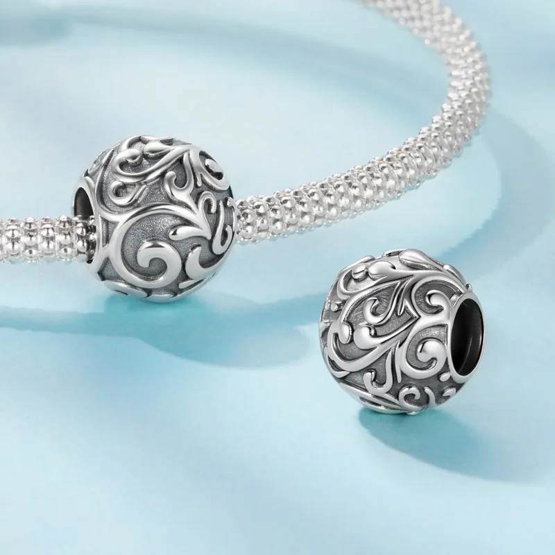 (zdjęcie do) Pandora Style 925 Srebro Próba Utleniony Wzór Winorośli Koralik - SCC3117 - Wyświetl 4
