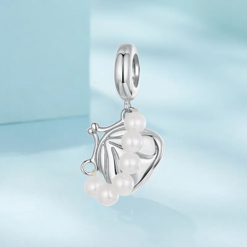 (zdjęcie do) Pandora Style 925 Srebro Próby 925 Platynowane Zawieszka Torebka z Perłą - SCC31 - Wyświetl 2