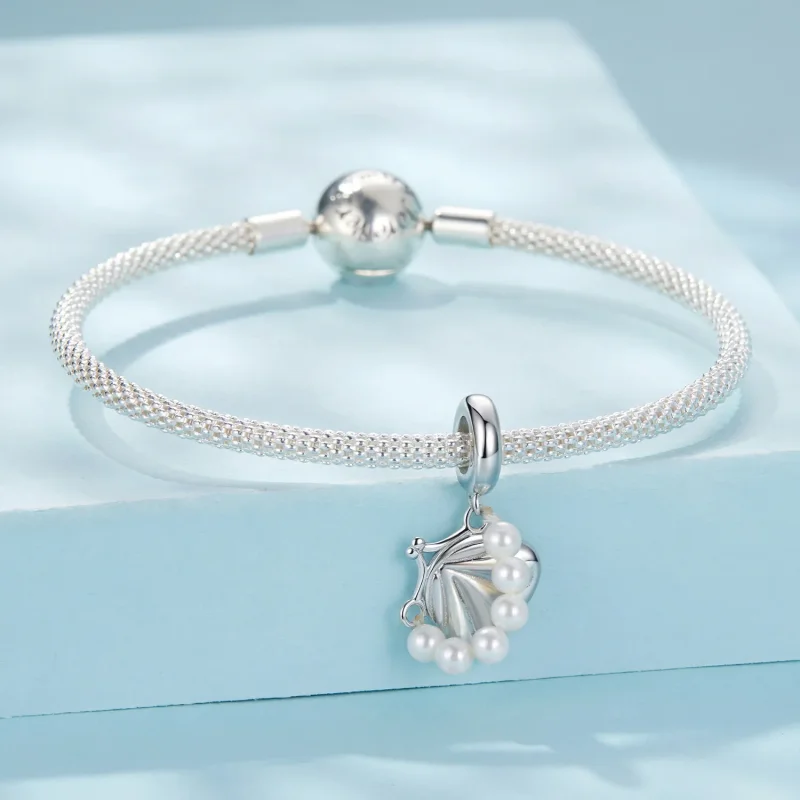 (zdjęcie do) Pandora Style 925 Srebro Próby 925 Platynowane Zawieszka Torebka z Perłą - SCC31 - Wyświetl 3