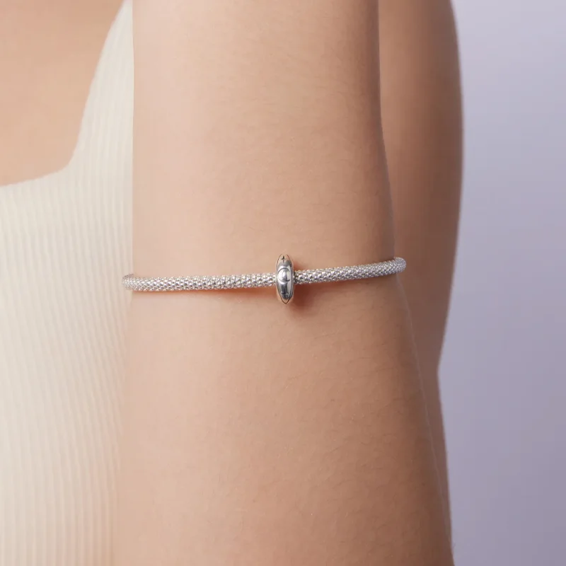 (zdjęcie do) Pandora Style 925 Srebro Starlingowe Utleniona Gwiazda i Księżyc Silikonowy Kora - Wyświetl 7