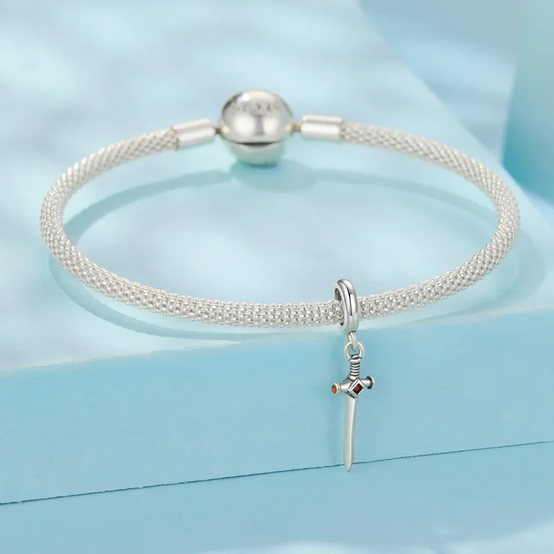 (zdjęcie do) Pandora Style 925 Srebro Próba Utleniony Wisiorek Miecz z Cyrkoniami - SCC3124 - Wyświetl 4