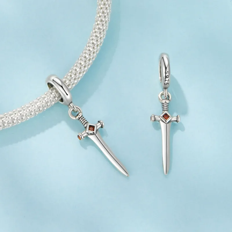 (zdjęcie do) Pandora Style 925 Srebro Próba Utleniony Wisiorek Miecz z Cyrkoniami - SCC3124 - Wyświetl 5