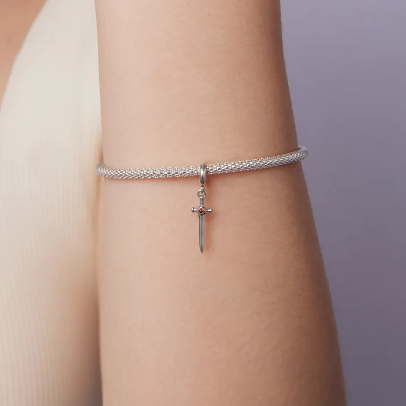 (zdjęcie do) Pandora Style 925 Srebro Próba Utleniony Wisiorek Miecz z Cyrkoniami - SCC3124 - Wyświetl 7