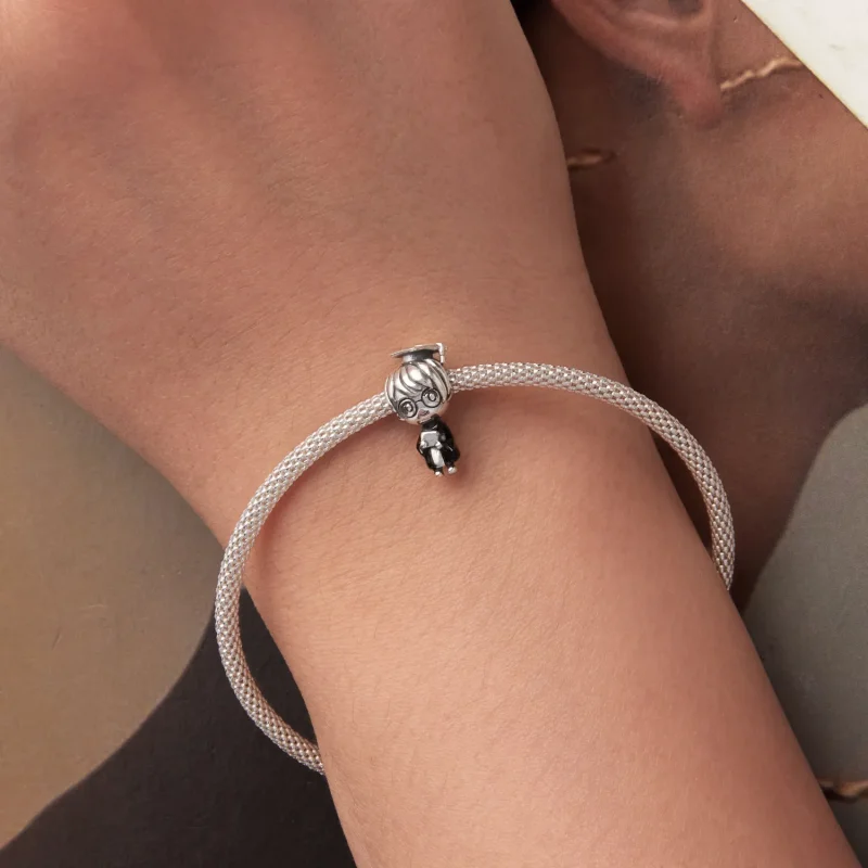 (zdjęcie do) Pandora Style 925 Srebrna Sakiewka z Chłopcem Absolwentem - SCC3126 - Wyświetl 6