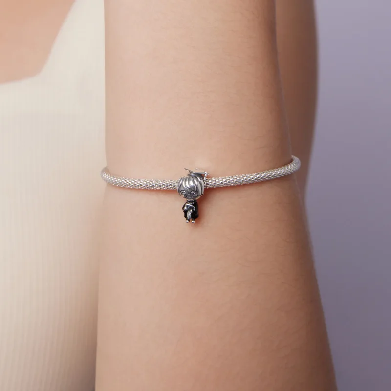 (zdjęcie do) Pandora Style 925 Srebrna Sakiewka z Chłopcem Absolwentem - SCC3126 - Wyświetl 7