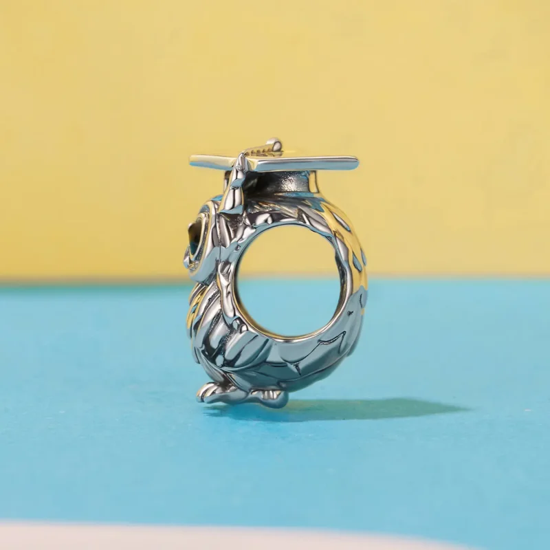 (zdjęcie do) Pandora Style-Inspirowana Koralik Sowa Mądrości ze Srebra Próby 925 - SCC3128 - Wyświetl 3