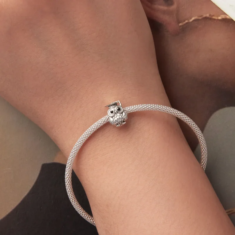 (zdjęcie do) Pandora Style-Inspirowana Koralik Sowa Mądrości ze Srebra Próby 925 - SCC3128 - Wyświetl 6