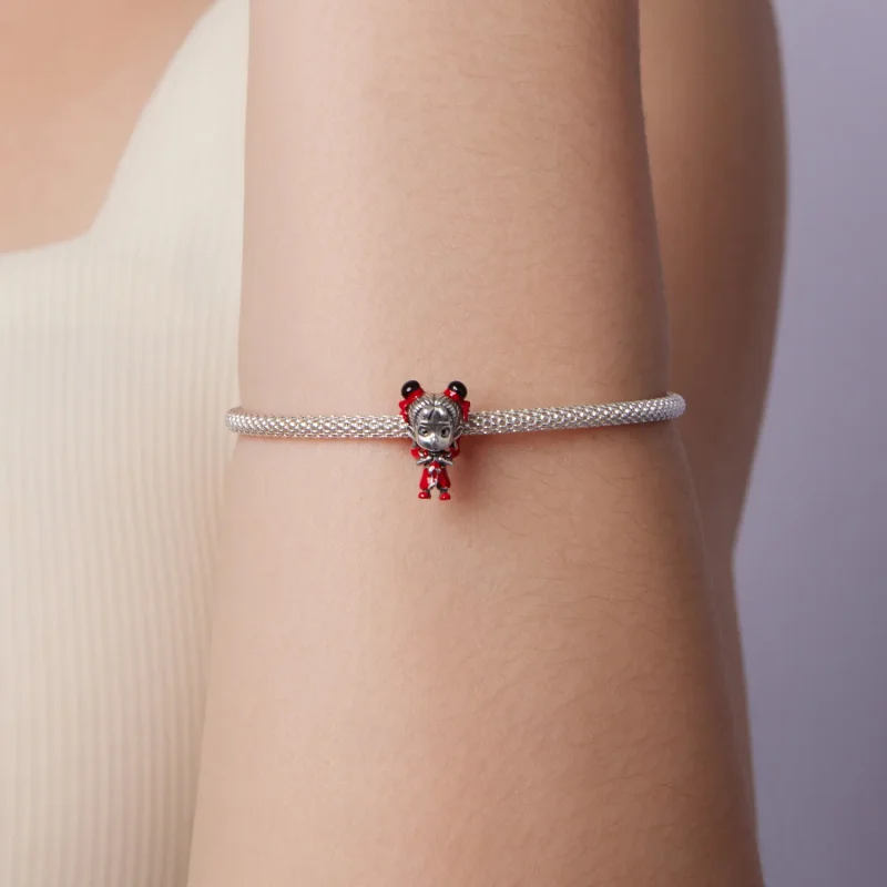 (zdjęcie do) Pandora Style 925 Srebro Próby Oksydowany Koralik Nezha - Emaliowany Amulet Mity - Wyświetl 7