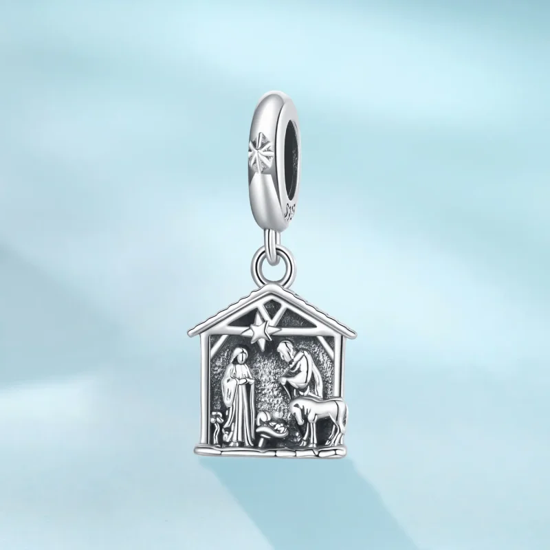 (zdjęcie do) Pandora Style 925 Srebrna Zawieszka z Szopką Bożonarodzeniową - SCC3140 - Wyświetl 2