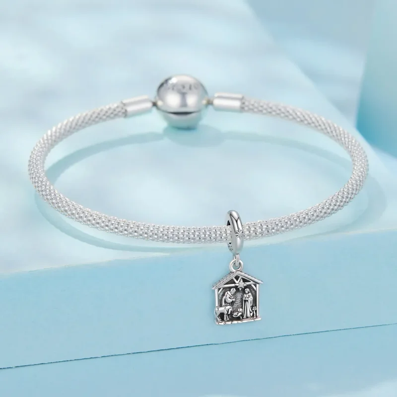 (zdjęcie do) Pandora Style 925 Srebrna Zawieszka z Szopką Bożonarodzeniową - SCC3140 - Wyświetl 3