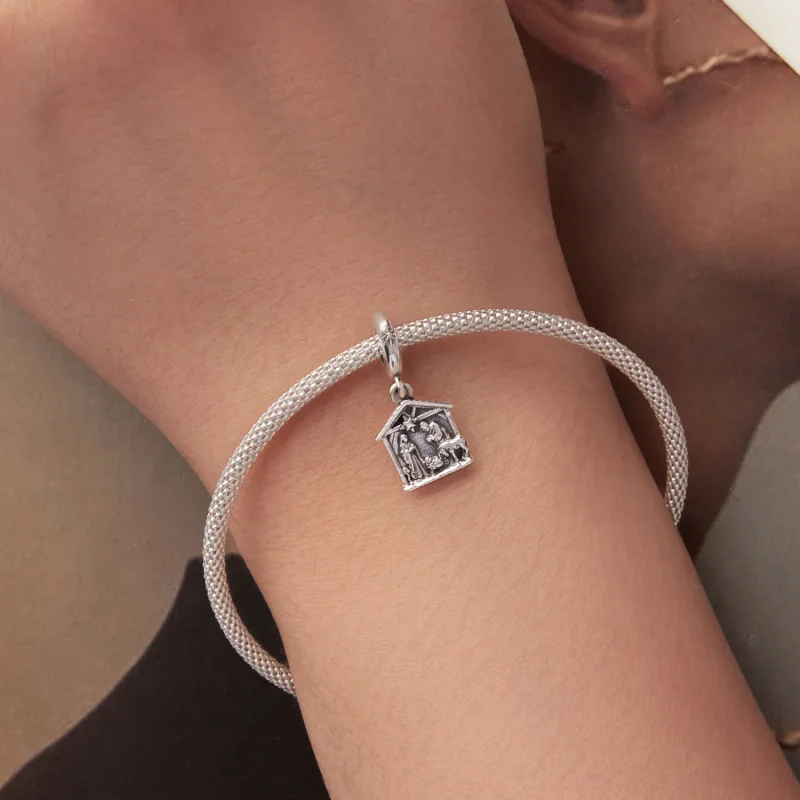 (zdjęcie do) Pandora Style 925 Srebrna Zawieszka z Szopką Bożonarodzeniową - SCC3140 - Wyświetl 5