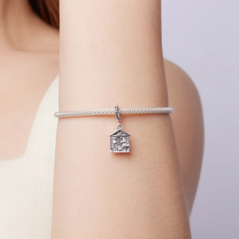 (zdjęcie do) Pandora Style 925 Srebrna Zawieszka z Szopką Bożonarodzeniową - SCC3140 - Wyświetl 6