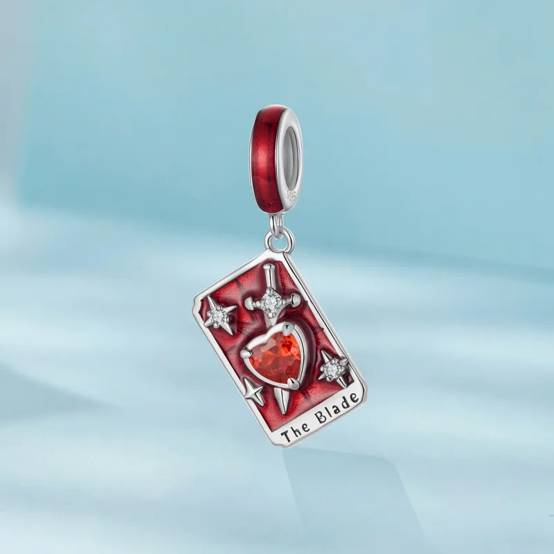 (zdjęcie do) Pandora Style 925 Srebro Próby Złocone Białym Złotem Wisiorek Miecze Tarota - Em - Wyświetl 2